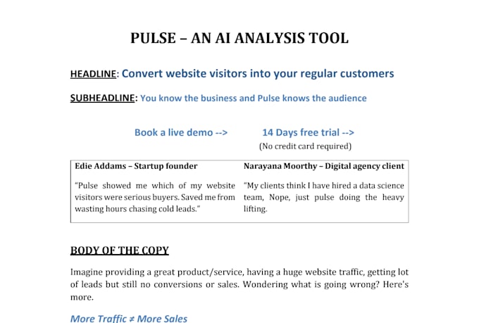 do high converting b2b saas website copywriting to boost lead generation